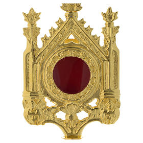 Reliquary in golden brass 31 cm