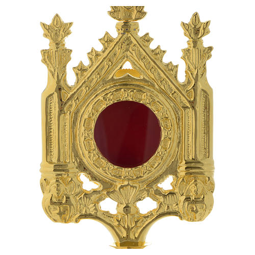 Reliquary in golden brass 31 cm 2