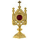 Reliquary in golden brass 31 cm s1