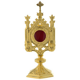 Gold-plated brass reliquary 12 inches