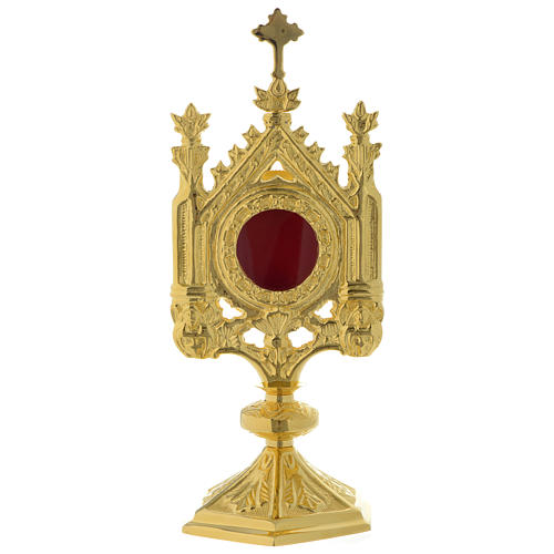 Gold-plated brass reliquary 12 inches 1