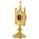 Gold-plated brass reliquary 12 inches s3