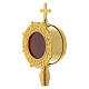 Simple style reliquary in gold plated brass 8 inc s2