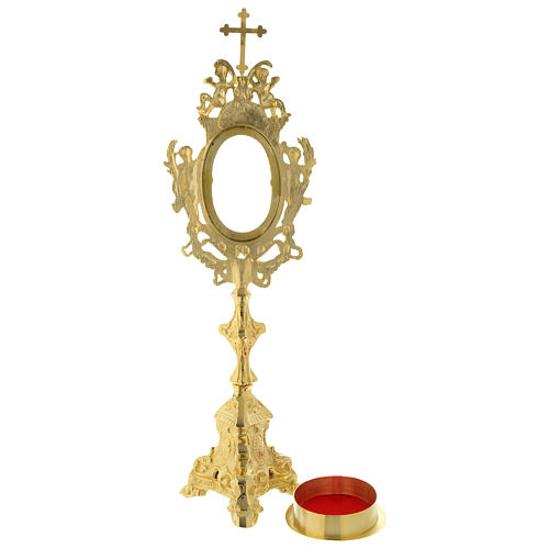 Reliquary in golden brass 50 cm 4