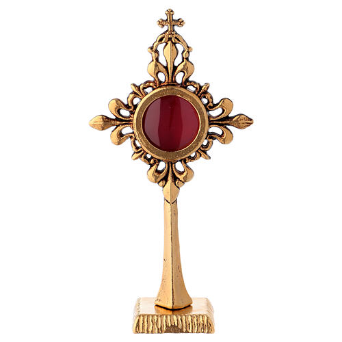 Gold plated bronze reliquary 7 3/4 in 1