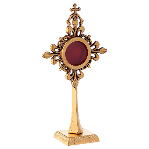 Gold plated bronze reliquary 7 3/4 in 4