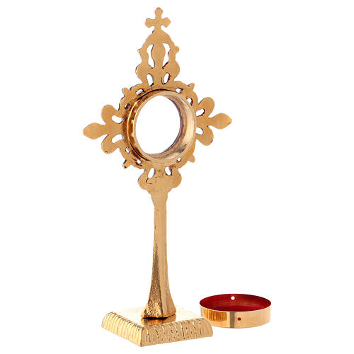 Gold plated bronze reliquary 7 3/4 in 6