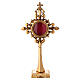 Gold plated bronze reliquary 7 3/4 in s1