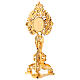 Reliquary in golden bronze with angel and flowers 30 cm s5