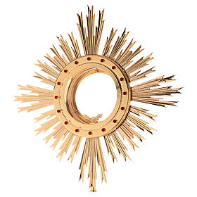 Baroque monstrance in 24-karat gold plated brass 6 in celebration host