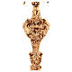 Monstrancja barokowa mosiądz kustodia śr. 9,5 cm - złocona 24 kt s6