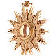 Baroque monstrance with 3 3/4 in window 24-karat gold plated brass s4