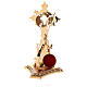 Reliquary in brass 23 cm, golden plated s5