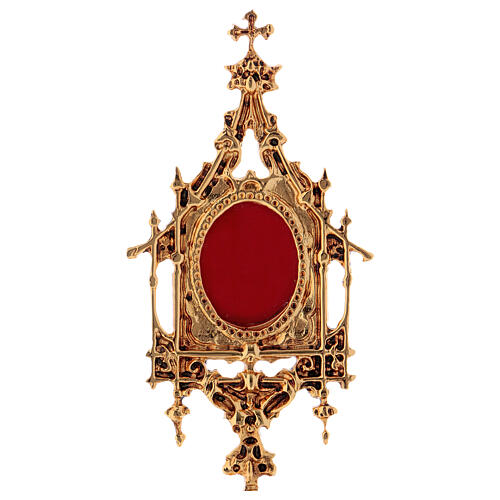 Baroque reliquary in 24-karat gold plated brass 10 1/4 in 2