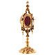 Baroque reliquary in 24-karat gold plated brass 10 1/4 in s5