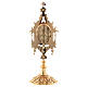 Baroque reliquary in 24-karat gold plated brass 10 1/4 in s6