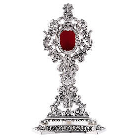 Baroque reliquary in silver plated brass 9 in