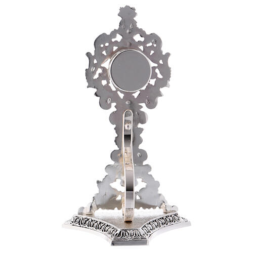 Baroque reliquary in silver plated brass 9 in 5
