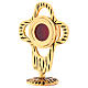 Reliquiar Kreuz-Form Messing mit Etui s2