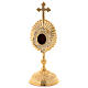 Decorated reliquary, gold plated brass 17 cm s1