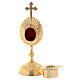 Decorated reliquary, gold plated brass 17 cm s3