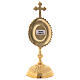 Decorated reliquary, gold plated brass 17 cm s4