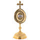 Decorated gold plated brass reliquary 6 3/4 in s4
