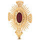 Classic reliquary with decorations, gold plated brass 29 cm s2