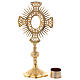 Classic reliquary with decorations, gold plated brass 29 cm s3