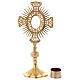 Reliquiario stile classico con decorazioni ottone dorato 29 cm s3