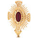 Classic reliquary with decorations in gold plated brass 11 1/4 in s2