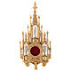 Gothic reliquary of gold plated brass 40 cm s2