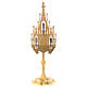 Gothic reliquary of gold plated brass 40 cm s4