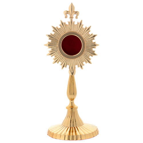 Classic reliquary of gold plated brass 24 cm 1