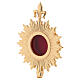 Classic reliquary of gold plated brass 24 cm s2