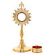 Classic reliquary of gold plated brass 24 cm s3
