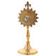 Classic reliquary of gold plated brass 24 cm s4