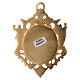 Wall-mounted reliquary with cut-outs, gold plated brass 12 cm s3