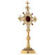 Reliquary with red zircons, gold plated brass 31 cm s4