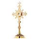 Reliquary with red zircons, gold plated brass 31 cm s5