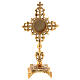 Gold plated brass reliquary with cut-outs 20 cm s1