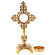 Gold plated brass reliquary with cut-outs 20 cm s5