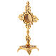 Inlaid gold plated brass reliquary 7 3/4 in s3