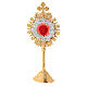 JHS reliquary, gold and silver-plated brass 19 cm s1