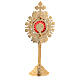 JHS reliquary, gold and silver-plated brass 19 cm s5
