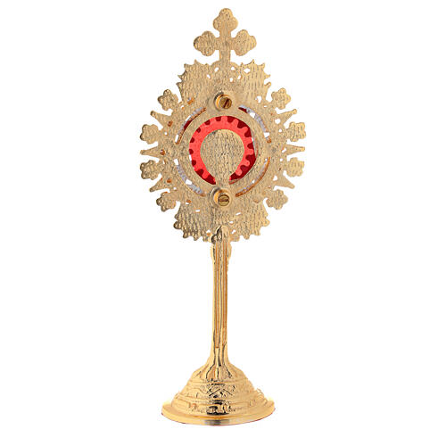 JHS reliquary in gold plated and silver-plated brass 7 1/2 in 5