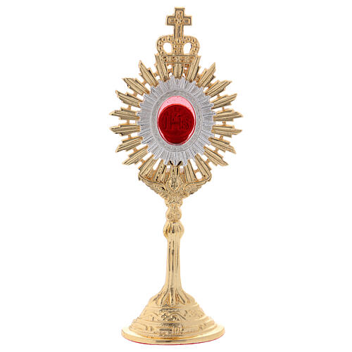 JHS gold and silver-plated brass reliquary 7 in 1