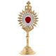 JHS gold and silver-plated brass reliquary 7 in s1