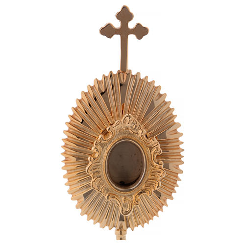 Reliquaire décoré avec croix laiton doré 2