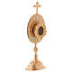 Reliquaire décoré avec croix laiton doré s4
